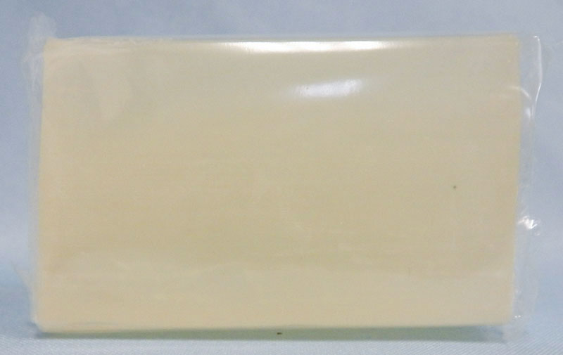 clear unmarked bar soap in clear wrap